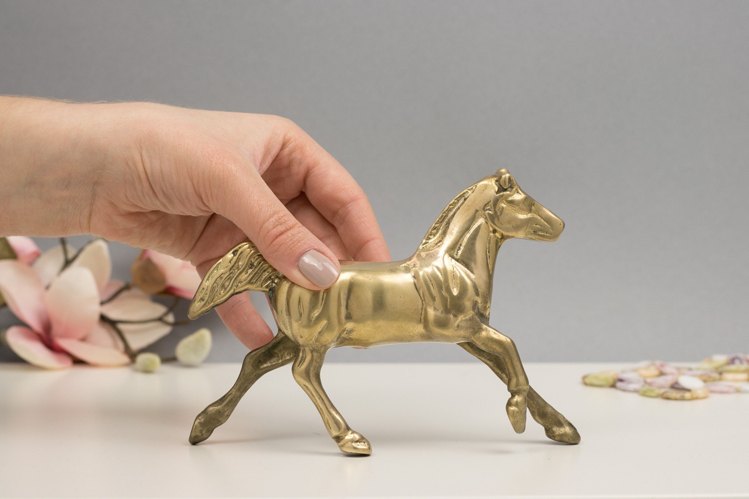 Vintage Brass Horse Figurine