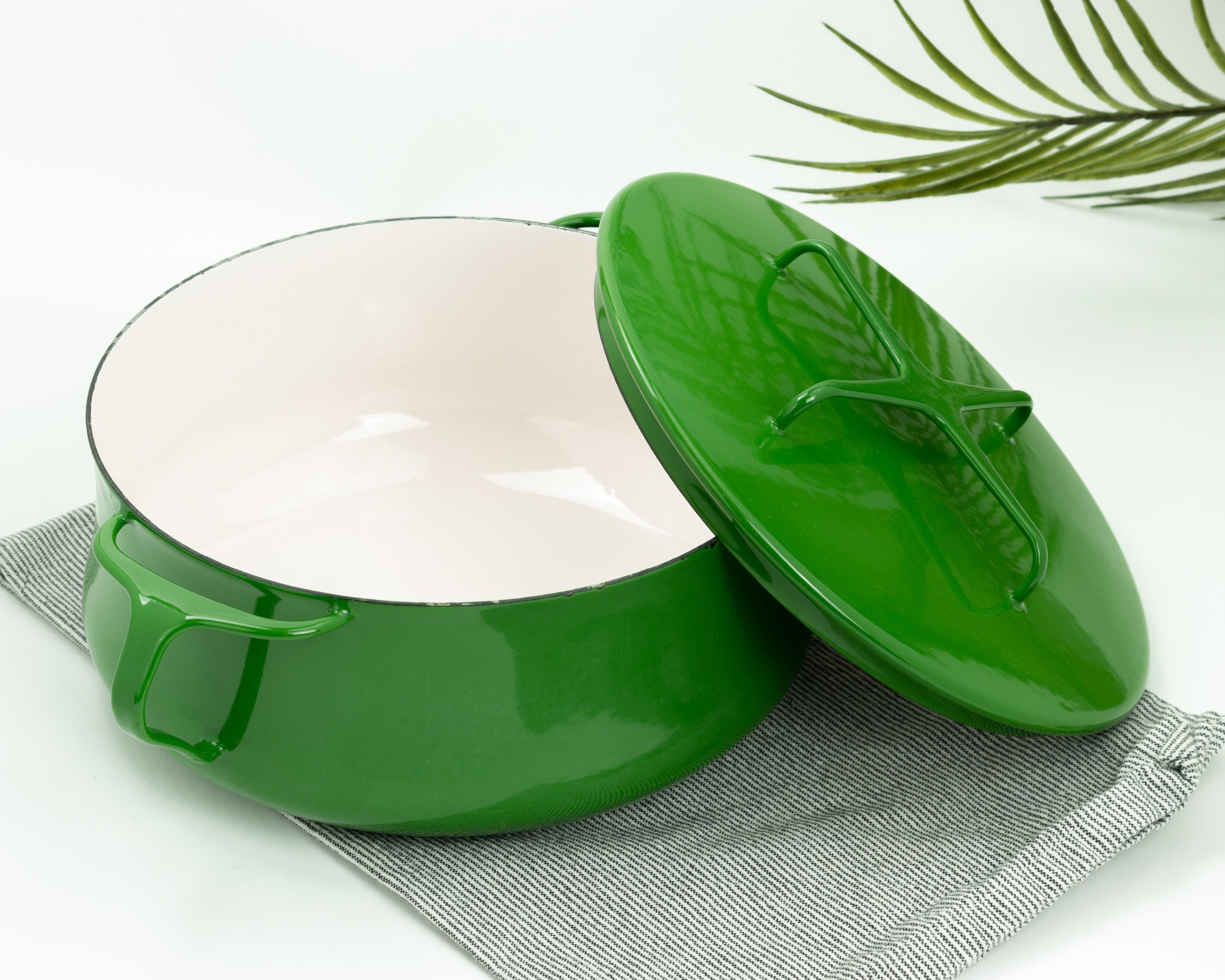 Dansk Kobenstyle Dutch Oven, 4 Qt. Green Enamel Pot with Lid