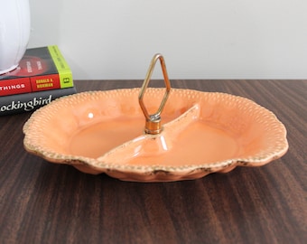 Vintage Tidbit Tray | Retro Serving Dish from 1950s California Pottery