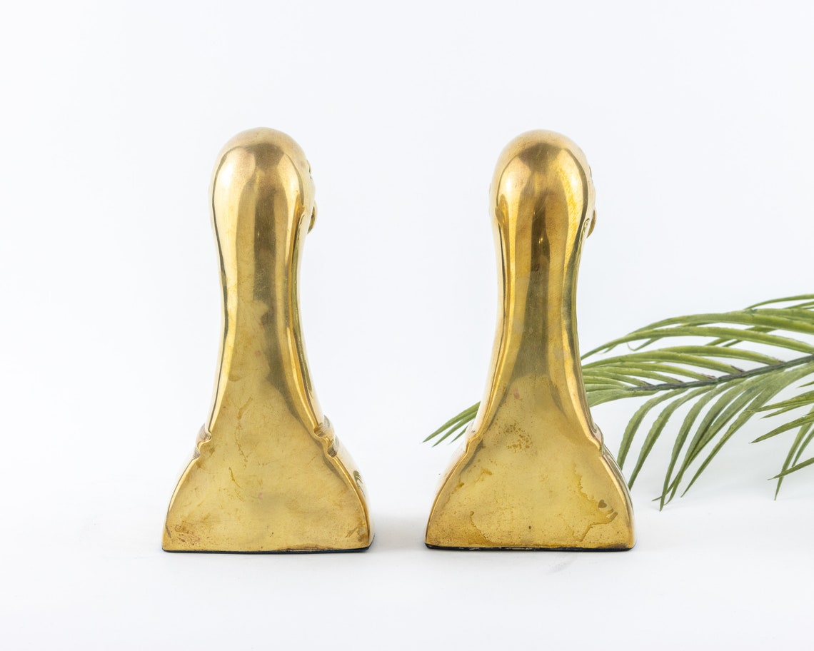Vintage Brass Duck Bookends Set of 2 Etsy