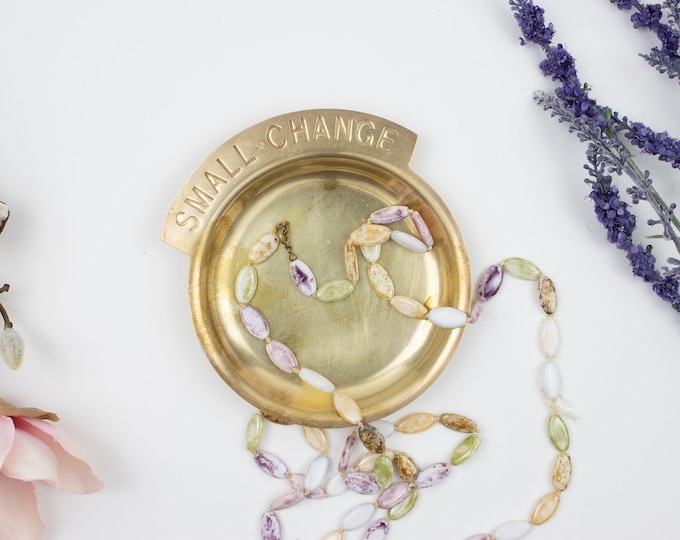 Small Vintage Brass Pocket Change Dish