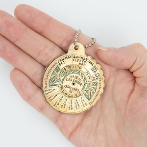 Vintage Perpetual Calendar Keychain