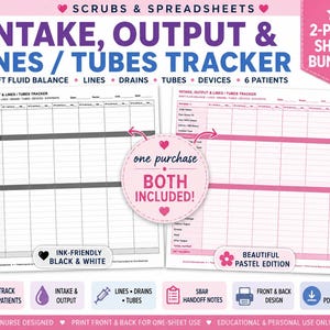 Nursing Shift Report Template – Lab, Intake Output Tracker (PDF Download)