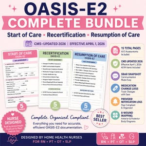 OASIS-E2 Bundle: SOC, Recertification, Roc Forms (CMS Updated 2026)