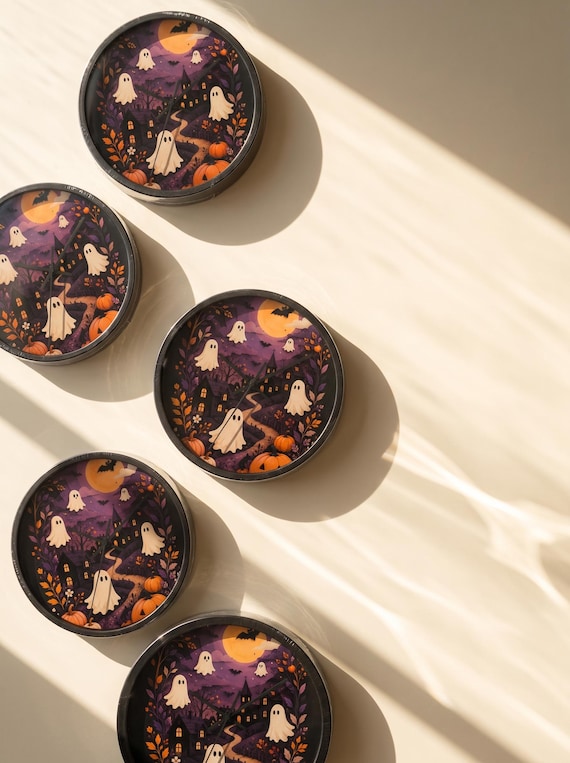 Halloween Wall Clock: Ghosts, Huts, and Pumpkins