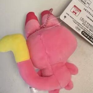 Rosa Tamagotchi Paradise plyschnyckelring | Bandai kaninfigur plysch | Kawaii samlarleksak virtuellt husdjur present 10 cm bild 3