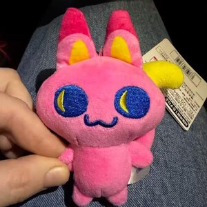 Rosa Tamagotchi Paradise plyschnyckelring | Bandai kaninfigur plysch | Kawaii samlarleksak virtuellt husdjur present 10 cm bild 5