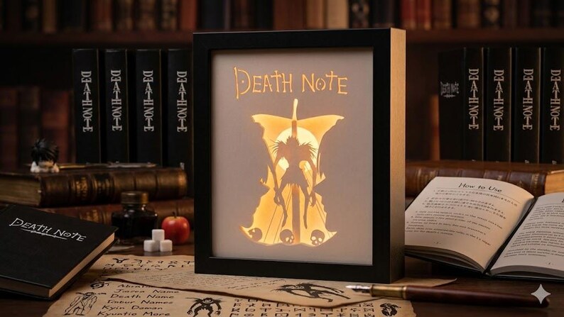 Death Note SVG Light Box Template - Etsy