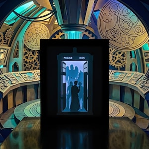 Caja de sombras TARDIS de Doctor Who (SVG y PDF)