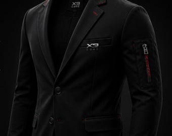 X9 CORE – Premium Sportblazer | LIMITIERTE AUFLAGE | Luxuriöse Smart-Casual-Jacke | Cyberpix777