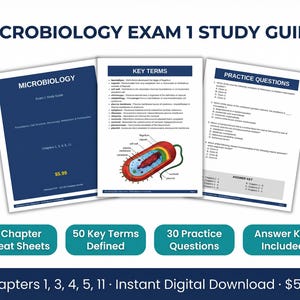 Microbiology (BI 234) Exam#1 Chapter1,3,4,5,and 11 Study guide
