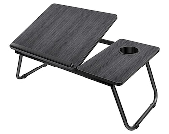 Escritorio portátil para portátil, mesa plegable para regazo, bandeja para cama, sofá, trabajo o estudio.