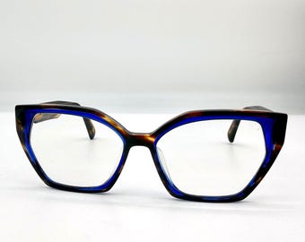 Etnia Barcelona Mambo Rx 3 Eyeglass Frames 55-15 Havana Blue Tortoise