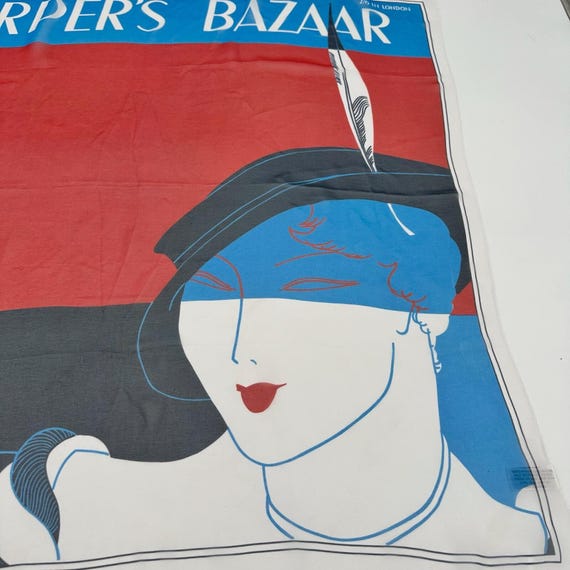 Vintage Harper's Bazaar February 1932 Paris Scarf Made in USA Art Deco