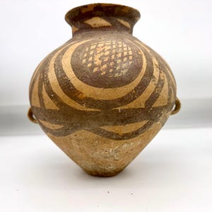 Majiayao Antiquity Jar 10.5" Earthenware Machang Buff/Black Hartman Estate