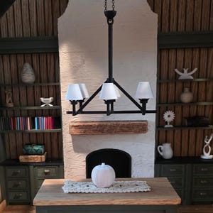 1:12 Scale Customizable Dollhouse Miniature Light Fixture Chandelier Non-Functional