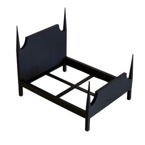 Scale Model Dollhouse Bedroom Furniture Spindle Bed Modern Farmhouse Style Customizable Collector Item Adult Miniature Display Rustic European Design Transitional Furniture Handcrafted Replica Premium Quality Construction Detailed