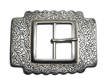 Irregular Cross Floral Belt Buckle - Fits All 1.5" Wide Belts