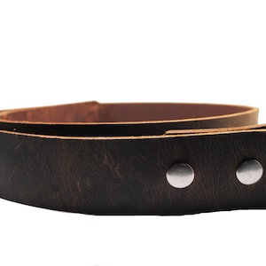 Worn Brown 1.5 Wide Leather Belt Available up to Size 40 image 1