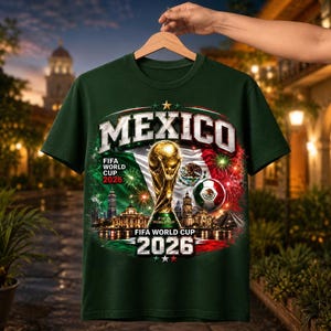 Mexico Soccer PNG, FIFA World Cup 2026 Design for Shirts and More