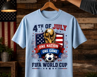 Trofeo de fútbol del 4 de julio PNG, diseño patriótico de la Copa Mundial de la FIFA de EE. UU. (descarga digital)