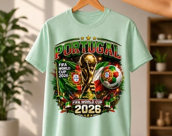 Camiseta de fútbol de Portugal, Copa Mundial de la FIFA 2026 PNG, Copa Mundial 2026, Trofeo de fútbol PNG Clipart, Diseño de camiseta para aficionados al deporte, Descarga digital