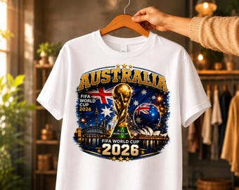 Camiseta de Australia para la Copa Mundial de la FIFA 2026, Camiseta para aficionados al fútbol australiano, Camiseta gráfica de fútbol, Camiseta de fútbol de Australia, Regalo deportivo