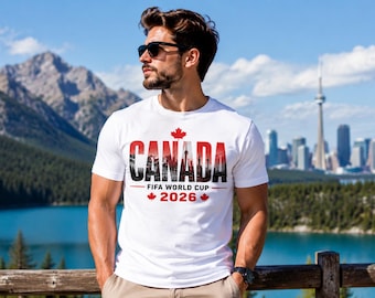 Camiseta de Canadá para la Copa Mundial de la FIFA 2026 PNG, Gráfico para aficionados al fútbol de Canadá, descarga digital de camiseta de la selección canadiense, sublimación PNG