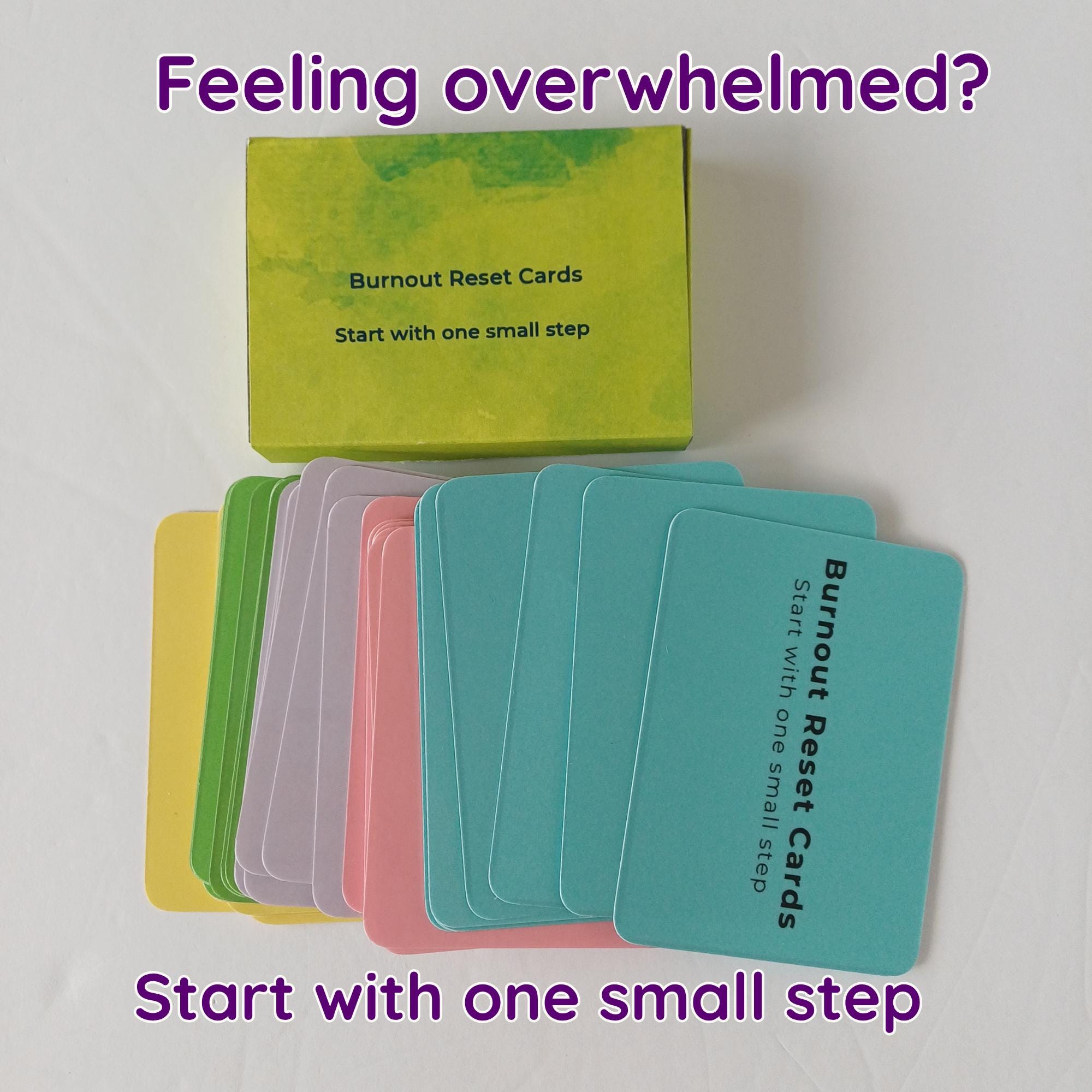 Overthinking Card Burnout Reset Cards for Overwhelmed Professionals, Daily Mental Reset ...