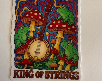 Billy Strings King of Strings Mushroom  BMFS Vinyl Sticker