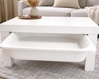 Halterung kompatibel mit IKEA TROFAST Boxen passend für IKEA Lack Tisch Schiene