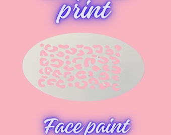 Leopard Print Face Paint Stencil | Reusable Festival Makeup Tool