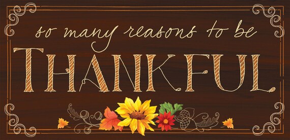 So many reasons to be Thankful sign Fall decor ...