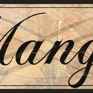 Mangia Italian Decor, Italian Kitchen wall sign, Vintage look Italian Mangia sign, Old world Kitchen decor,Italian sign,Two Sizes available image 1
