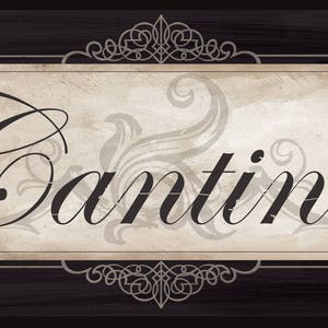 Cantina Sign, Italian Kitchen and Dining Decor, 2 sizes available