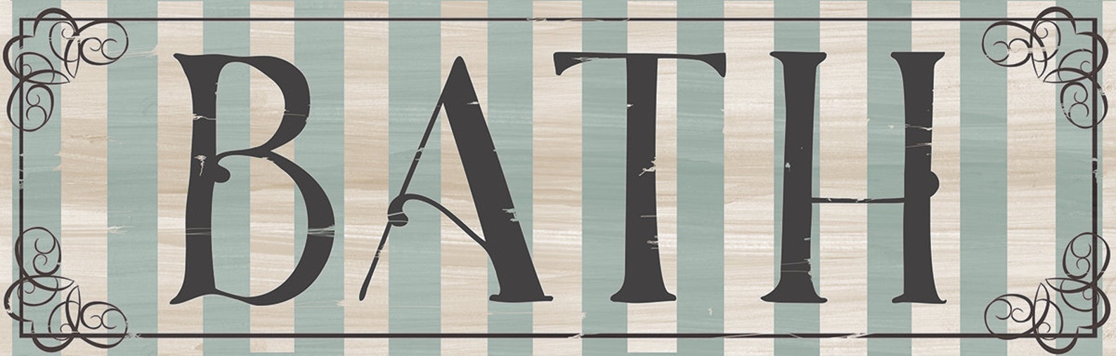 BATH Vintage Look Sign Bathroom Decor Victorian Bath - Etsy