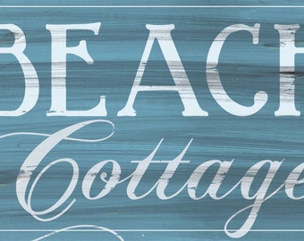 Beach Cottage sign, Shabby Chic Sign, Shabby chic Beach, Coastal decor,  Beach cabin, Summer decor,Beach house decor