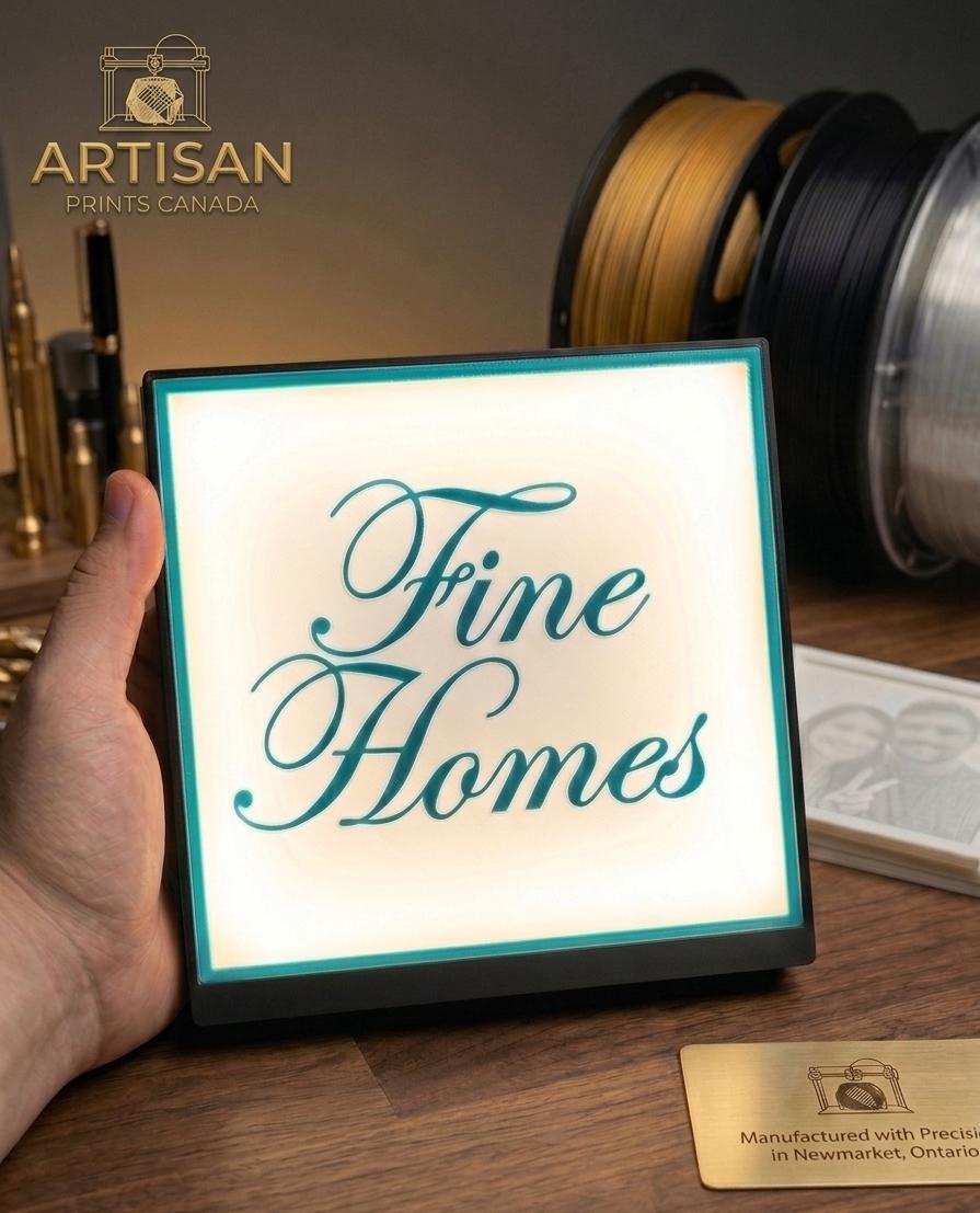 Custom 3D Printed LED Lightbox Sign - Personalized Business Logo Sign ...