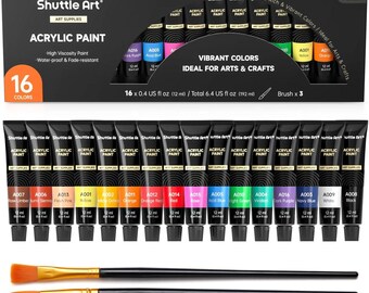 Shuttle Art 16 Colors Acrylic Paint Set