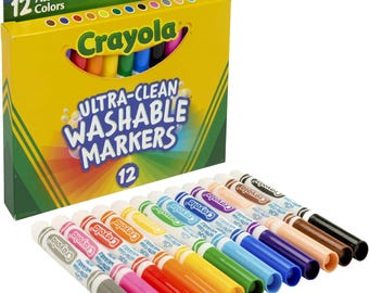 Crayola Broad Line Washable Markers – 12 Count