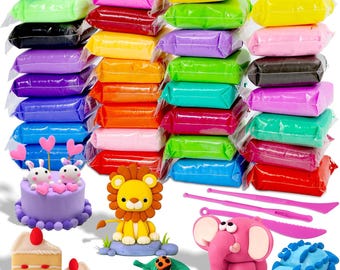 MuseLuxe Air Dry Clay Kit – 32 Colors with Tools