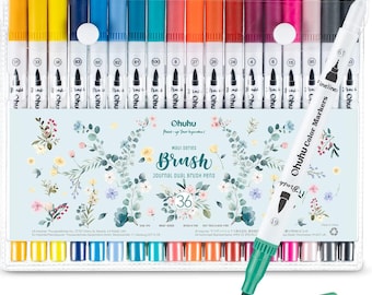 Ohuhu 36 Colors Dual Tip Water-Based Markers
