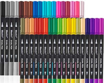 36 Dual Brush Markers for Coloring & Journaling