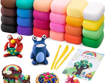 Air Dry Modeling Clay Kit – 24 Colors with Tools