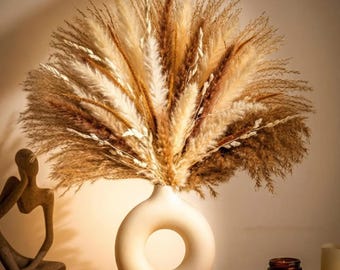 Ramo de hierba de la Pampa seca natural – Flores de boda para decoración del hogar estilo boho