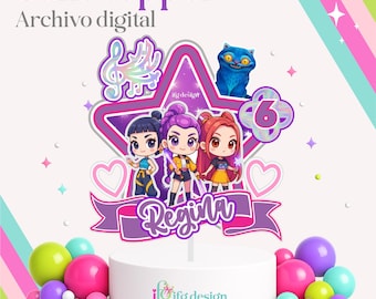 Cake topper 3D DIGITAL Kpop Huntrix Demon hunter