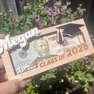 Graduation Money Holder | Graduation Gift | Custom Name | High School | Class of 2025 | College | Money Gift | Graduate Gift |  2025