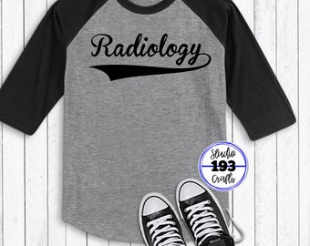 Radiology Baseball T-Shirt X-ray Rad Tech Radiologic Technologist Student  100% Cotton Unisex Women Men