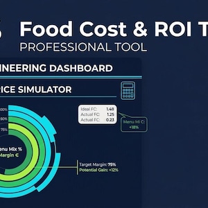 Food Cost ROI Tracker: Menu Engineering Dashboard (711 Formulas)