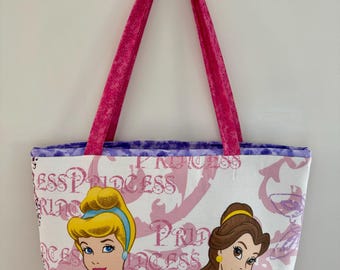 XL Tote Bag - Disney Princesses - Upcycled vintage pillowcase